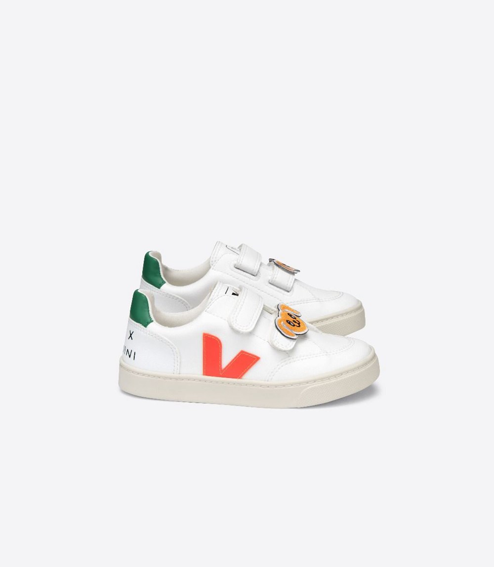 Tenis Veja Niños - V-12 Velcro Cwl - Blancos - 591JSRFKI